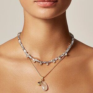 J.Crew Crystal and stone necklaces set NWT